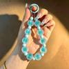 1Pcs Anti-Loss Key Wrist Strap Fashion Dopamine Matte Bead Pendant Adjustable Wristband for Shopping Dating