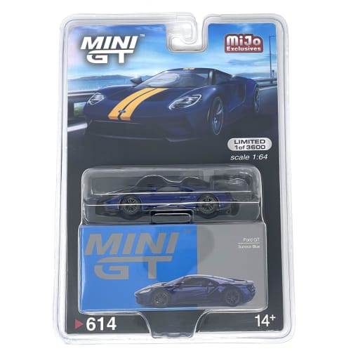 

MINI GT x MiJo Exclusives 1/64 Scale Ford GT Sunoco Blue (Left-Hand Drive) Finished Product