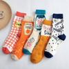 Trendy Mid-Calf Japanese Cartoon Socks for All Seasons