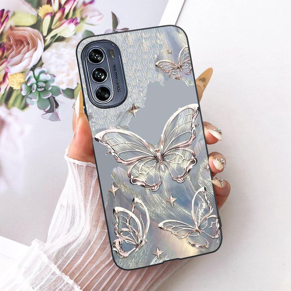 For Motorola Moto G62 5G Case Fashion Butterfly Bowknot Pattern Soft Silicone Cover For Motorola Moto G22 G32 G42 4G Phone Shell