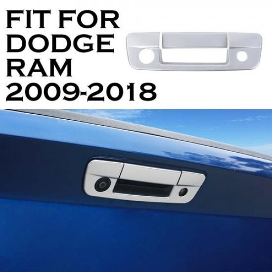 

Silver Tailgate Door Handle Cover Trim W Key Hole For 2009-2018 Dodge Ram 1500