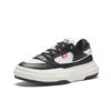 Anta Casual Simple Height Increasing Lightweight Low Top Skate Shoes Men Sneakers Black White 912438011-2