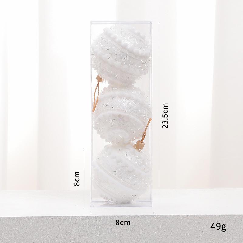 8CM Macaron Color Foam Christmas Ball Set - Creative Holiday Decorations