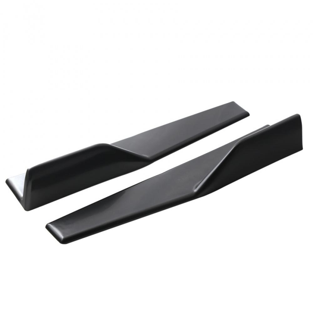 One Pair Car Side Skirt Spoiler Rocker Splitter Wing Anti-Scratch Matt Black