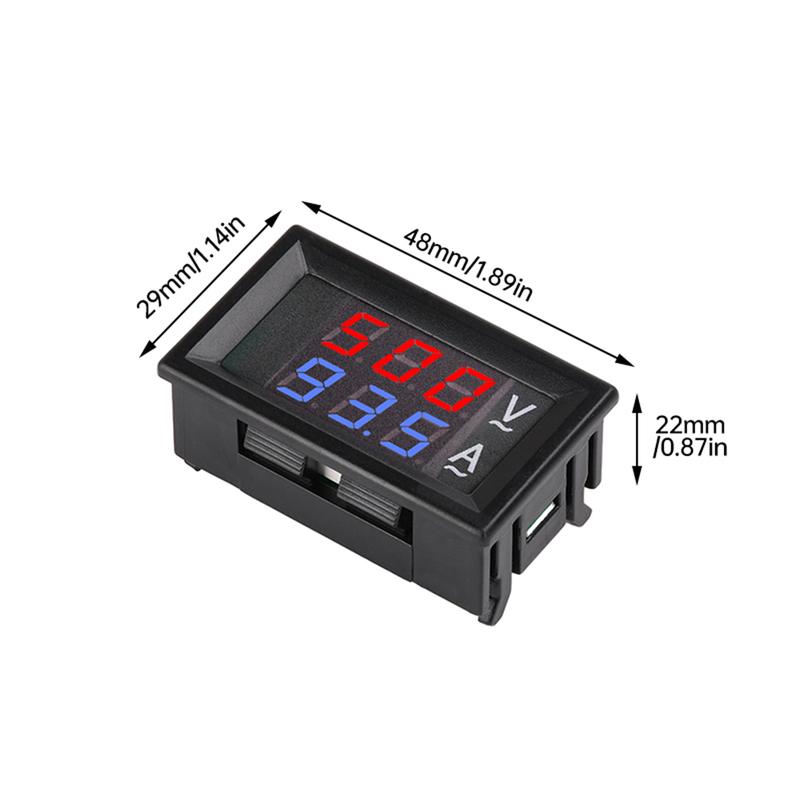 AC 50-500V Digital Voltmeter Ammeter 10A 50A 100A 220V Voltage Current Meter Tester Detector 0.28" LCD Display with Transformer