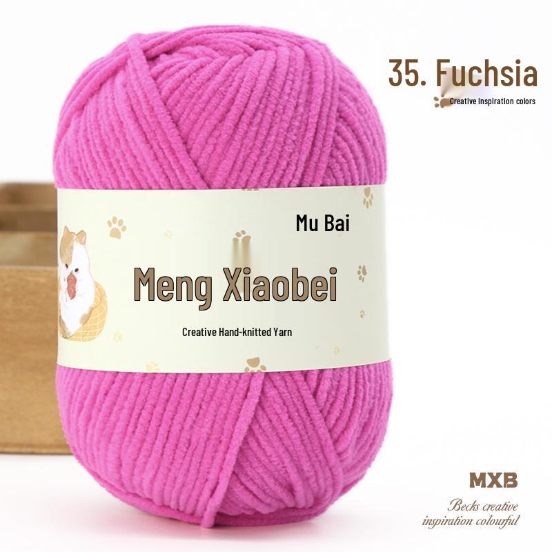 Meng Xiaobei Matte Chenille Yarn for Knitting: Handmade Doll Pendant, Scarf, Hat.