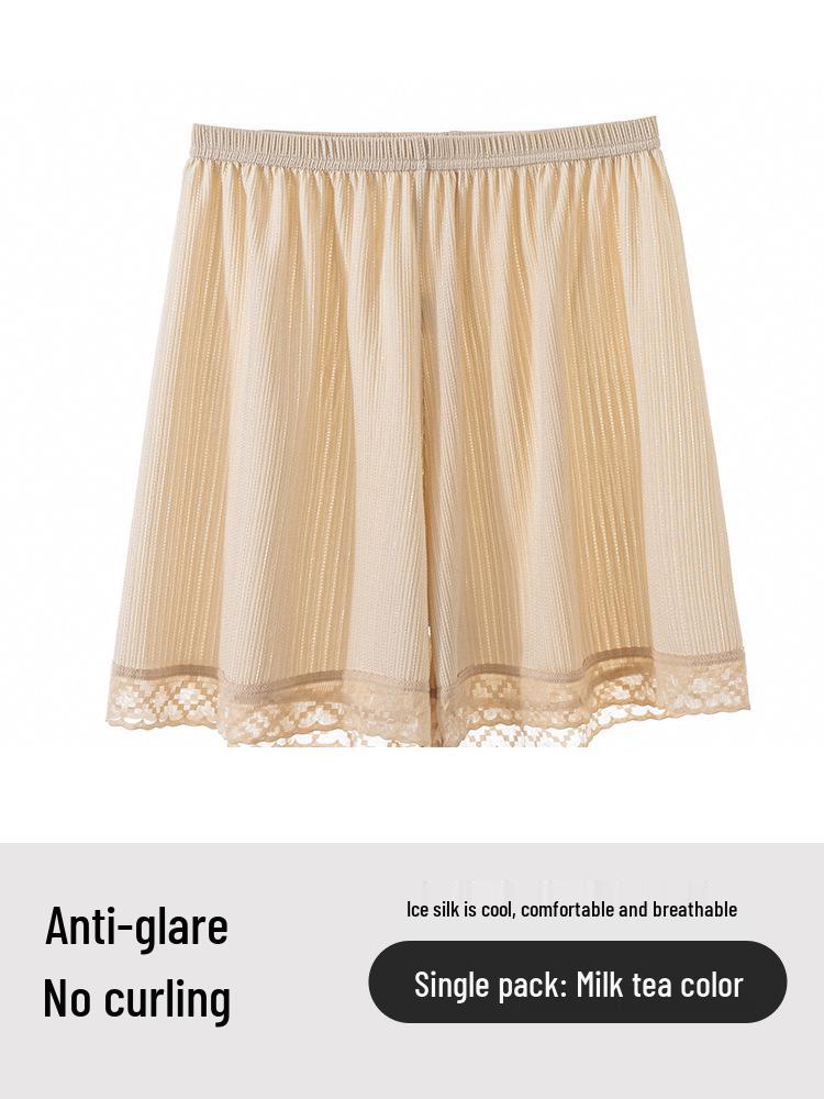 Women's Lace Trim Safety Shorts: Lightweight, Breezy Summer Wear, Prevents Accidental Exposure, Ideal for Outdoors and Home.