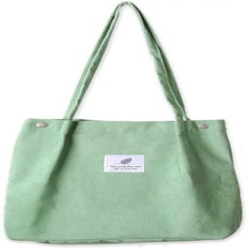Bikasun Large Crossbody Bag for Women, Canvas Tote Bag, Shopper Bag, Work School Shopping Beach Bag, Multi-Pocket Shoulder Bag less