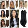 Clip-in Schicht-Haartopper mit Pony Ombré Natürliche Topper Haarteile für dünner werdendes Haar