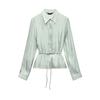 Spring New Women's Clothing French Style Design Bowknot Decoration Light Effect Shirt Tops 2461938