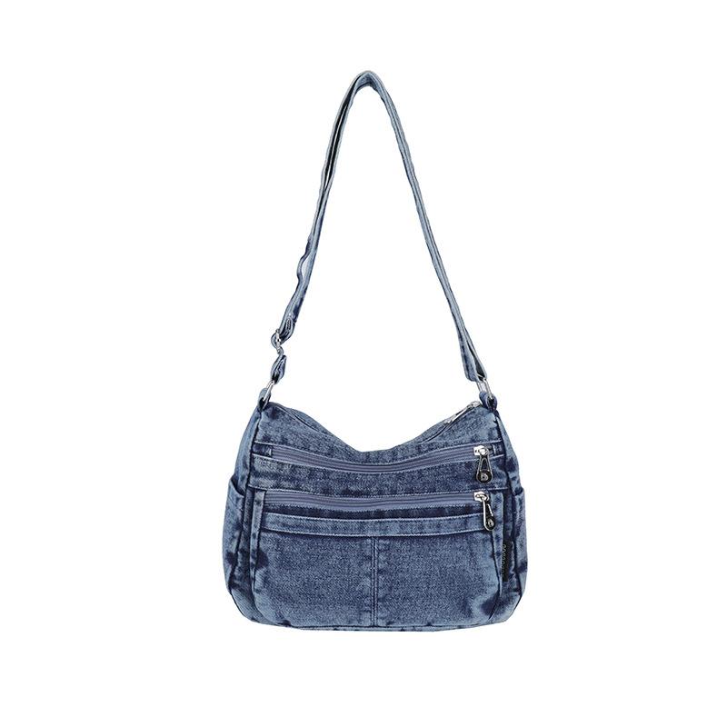 Denim Crossbody Bag for Women, Simple and Casual Storage Single-shoulder Bag, Fashionable Tote Bag