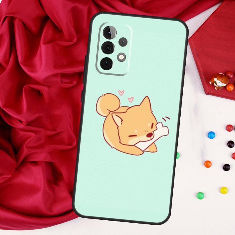 Cartoon Welsh Shiba Corgi Dog For Samsung Galaxy A56 A36 A26 A16 A05 A06 A22 A32 A52 A54 A34 A14 A55 A15 A53 A33 A35 Case
