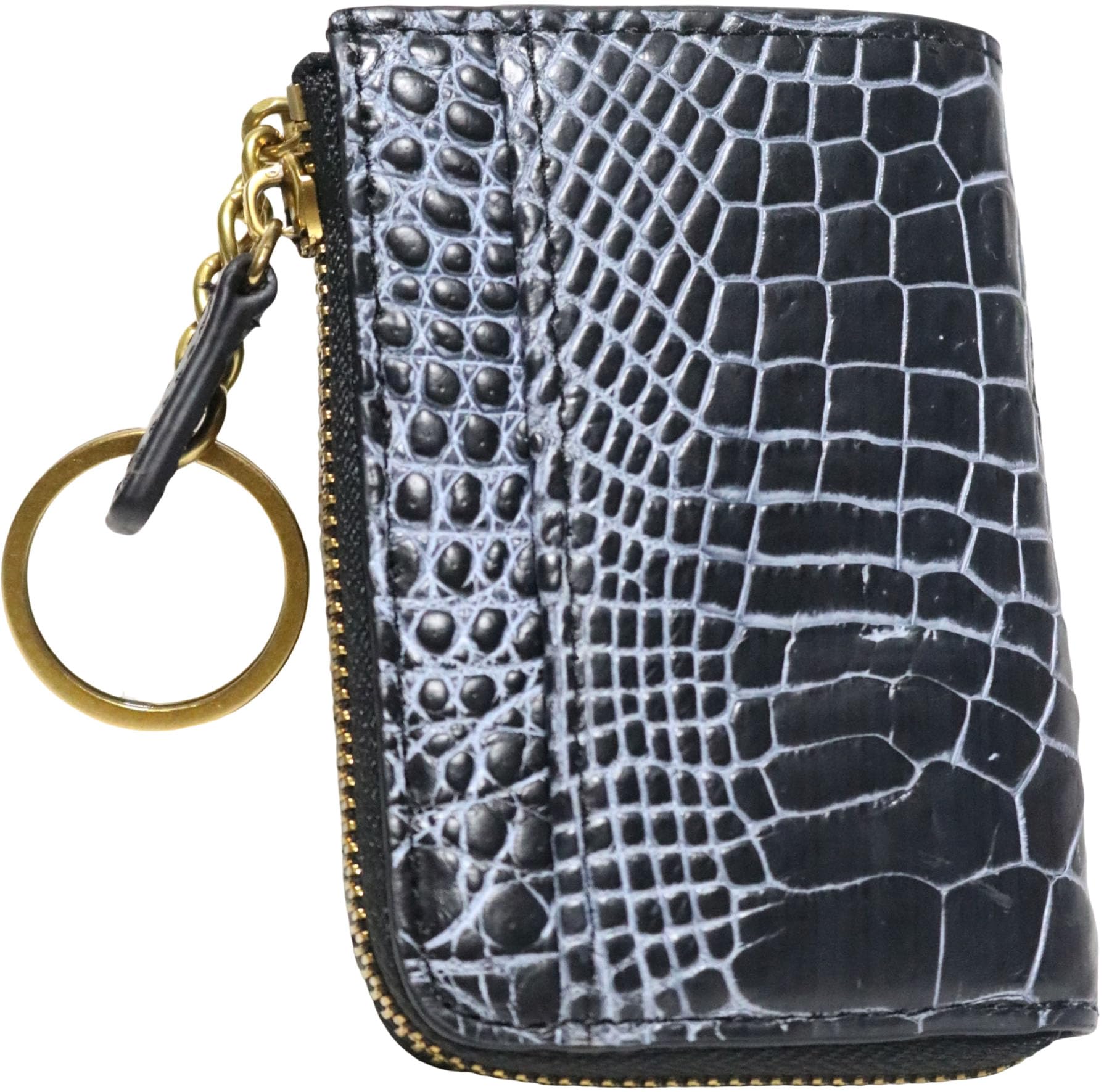

Черный крокодиловый кошелек для монет, чехол для монет из окрашенной крокодиловой кожи, кожаная молния, компактный мини-размер, для мужчин, женщин, женщин, натуральная кожа, натуральная кожа