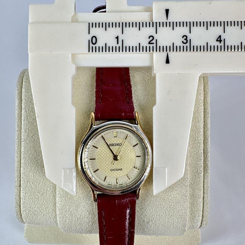 Used [Working Item] SEIKO Exceline 2J31-0A50 Quartz Combi Ladies Watch Antique