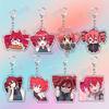 Cute Anime Girl Kasane Teto Keychain Accessories Bag Kawaii Manga Key Ring Chains Jewelry Fans Friends Birthday Gifts