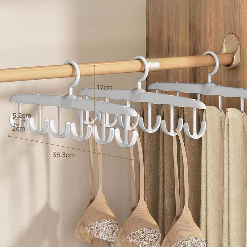 Platzsparender drehbarer Kleiderbügel mit 12 Haken – ideal für Krawatten, Unterwäsche, Westen und Röcke | ein tragbarer Organizer, geeignet für Schlafsäle und die Aufbewahrung zu Hause.