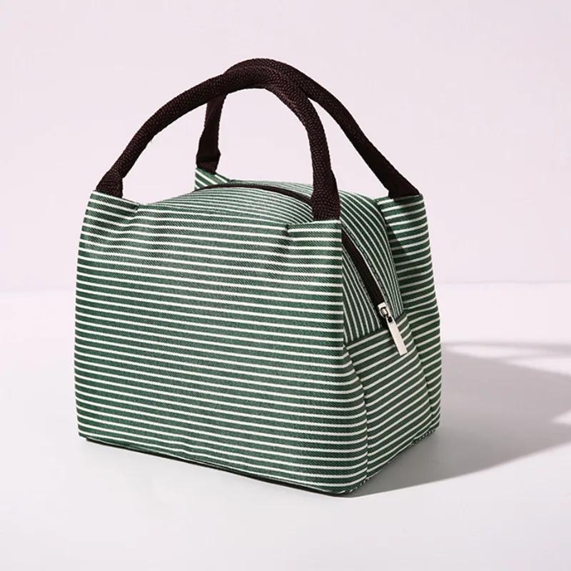 Sale Stripe Women's Kids Lunch Bag Waterproof Insulated Picnic Food Storage Container Thermal Handbag Cooler Bag