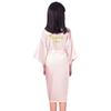 Bronzing Brithday Girl Birthday Girl Party Robe Thin Seven-Sleeve Children's Long Cardigan Robe