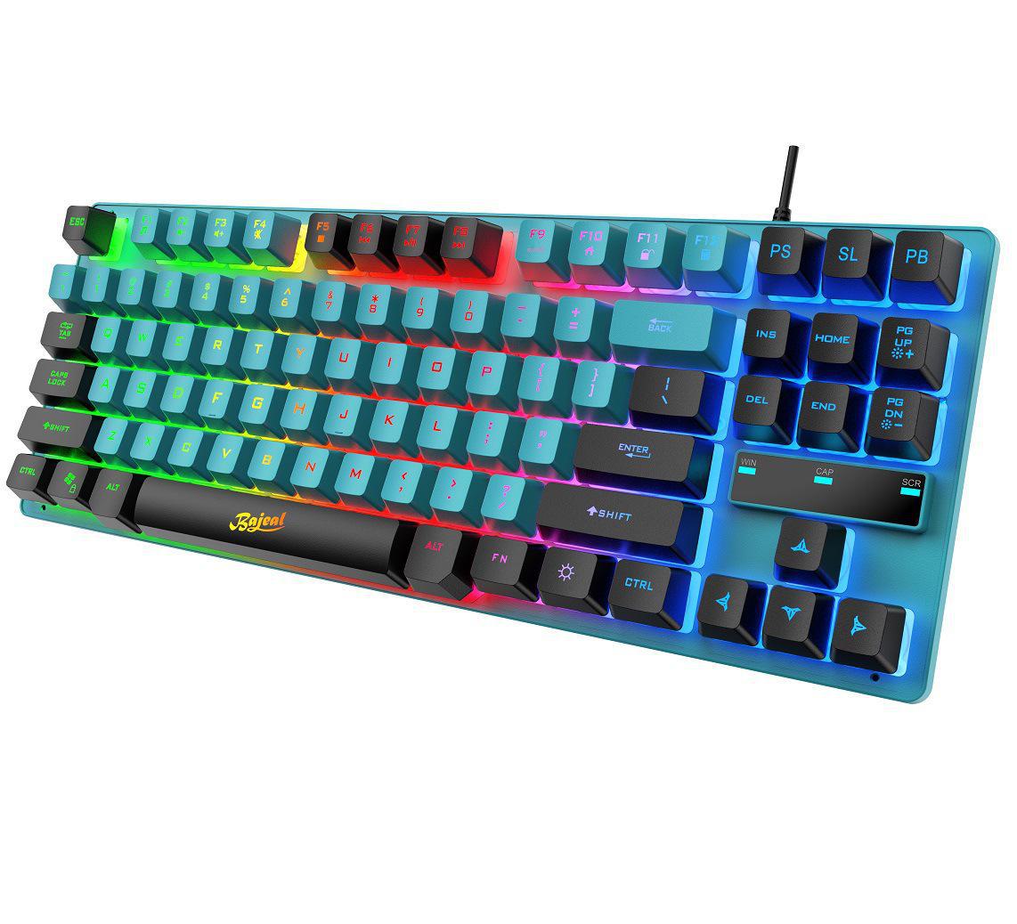 

BAJEAL KB-10 Проводная 87-клавишная механическая игровая клавиатура с радужной подсветкой