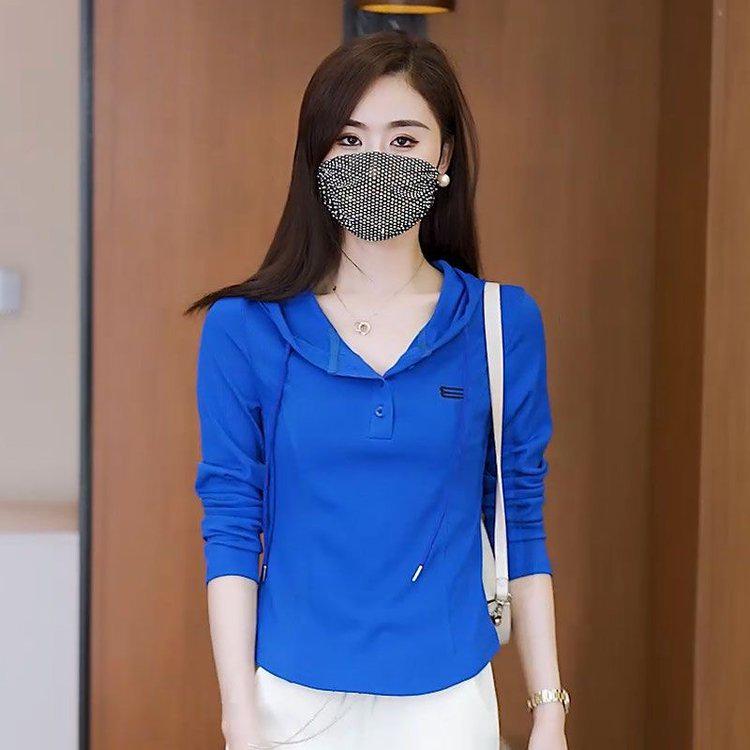 

Шикарная приталенная толстовка с длинным рукавом и капюшоном для женщин – Универсальный и стильный топ для мамы M (suggested weight 80-100 jin) королевский синий