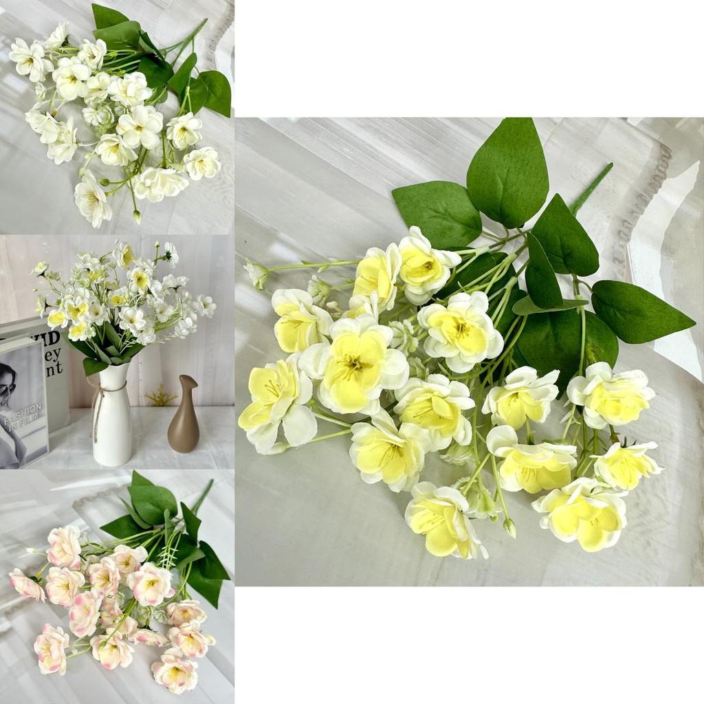 Mimosa Artificial Flowers Handcrafted Small Bouquet For Home Decor And Photography Props