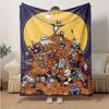 1pc, Cozy Halloween Home Decor: Jack Skellington & Friends Flannel Blanket, Perfect Gift for Bedroom, Living Room, Travel, Camping, Car, Beach, Office