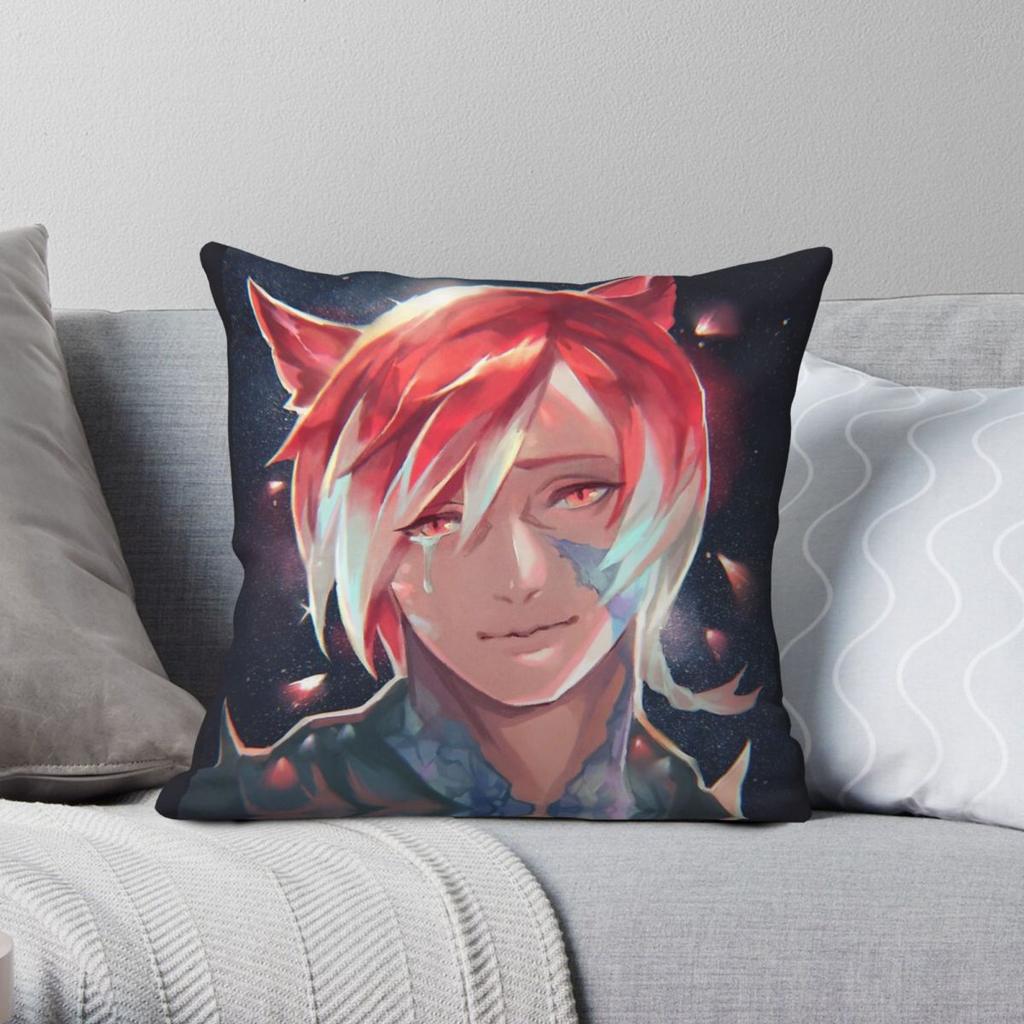 Crystal Exarch Final Fantasy Square Pillowcase Polyester Linen Velvet Creative Zip Decorative Sofa Seater Cushion Cover