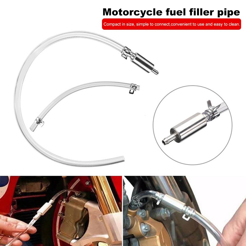 Brake Bleeder Hose with Nozzle Cap & Clamp One Way Check Valve Tube Universal Brake Fluid Bleeder Kit for Car Motorcycle Clutch