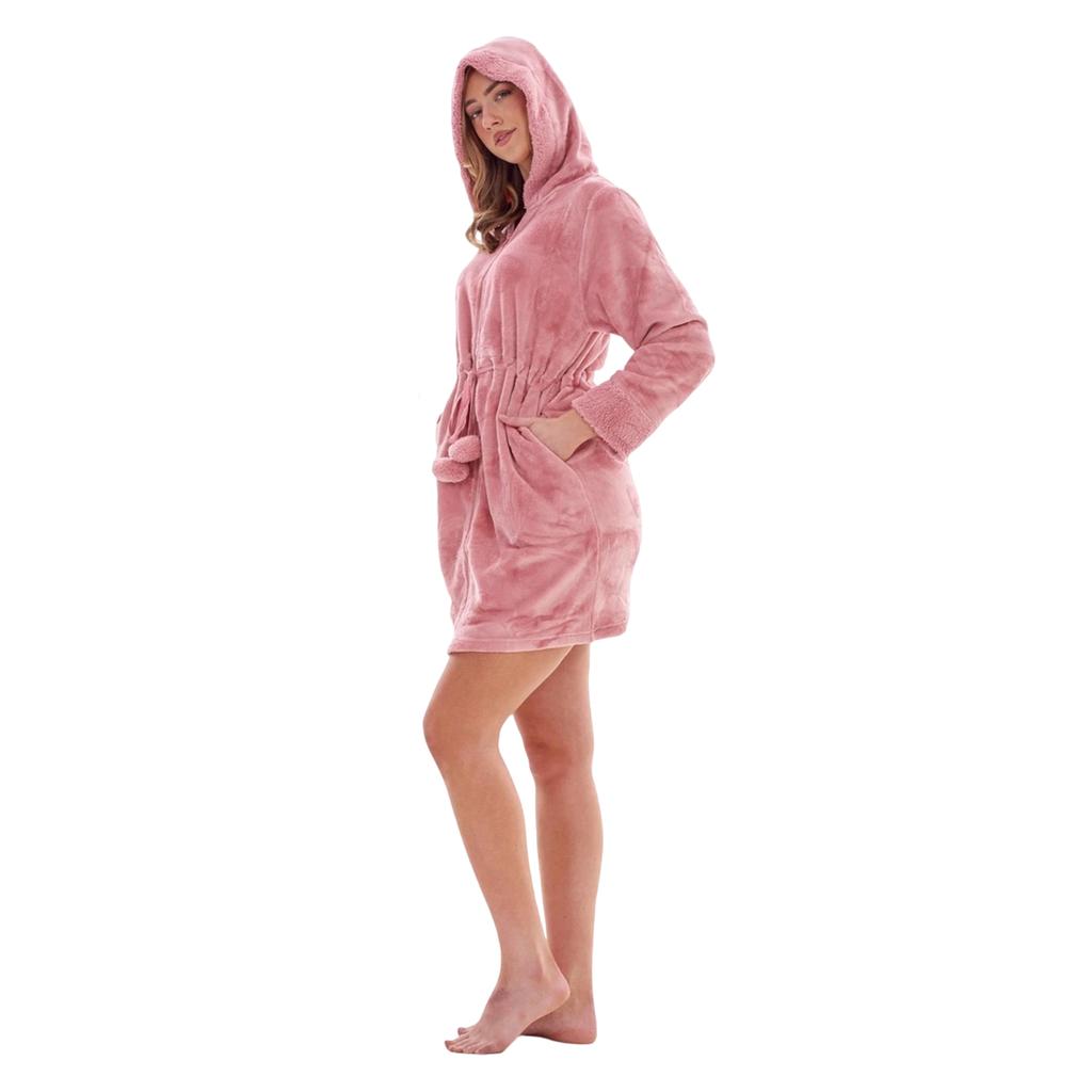 Keanu Womens/Ladies Hearts Zipped Dressing Gown
