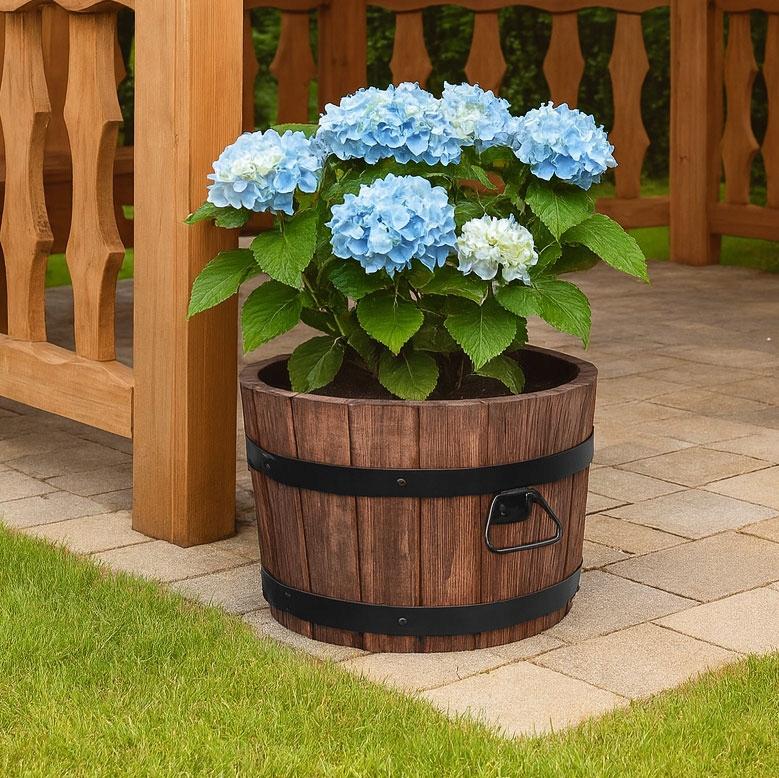 Wooden Flowerpot 50XH31 Low K. Walnut