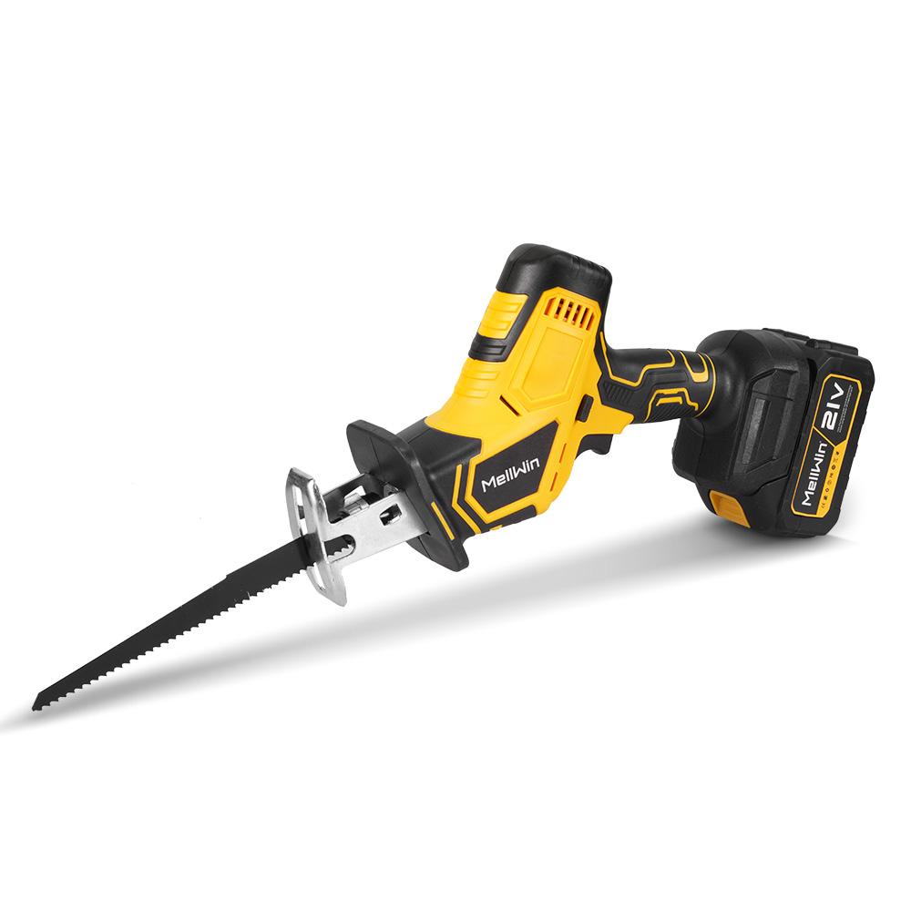 MELLWIN Brushless Electric Reciprocating Saw With 4Saw Blades Metal Wood Cordless Electric CutSaw Tool For Makita 18VBattery Pin
