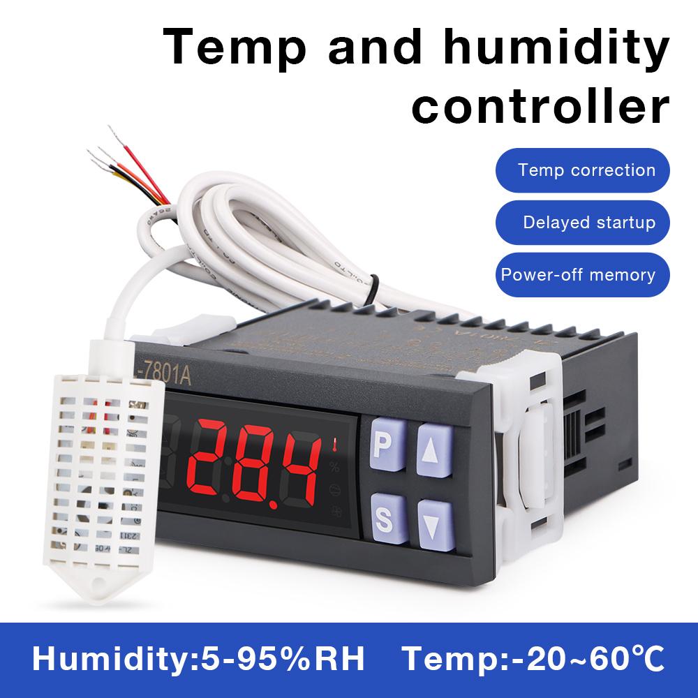 

ZL-7801A Incubation Temperature and Humidity Controller Microcomputer Digital Thermometer Hygrometer Incubator Temp Monitor