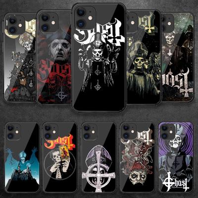 Ghost Rock Band Tempered Glass Phone Case For iPhone Samsung Galaxy Redmi Xiaomi Note S A 16 15 14 13 12 11 20 21 22 23 53 54 Pro Plus Ultra Tpu Cover
