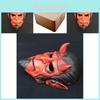 Hellboy Mask Red Demon Horned Mask Halloween Scary Resin Character Costume Accessory