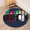 Jujutsu Kaisen Printed Round Rug Carpet Chair Rug Area Rug Entryway Doormats,for Office Chair Living Room Bedroom Kitchen Room.