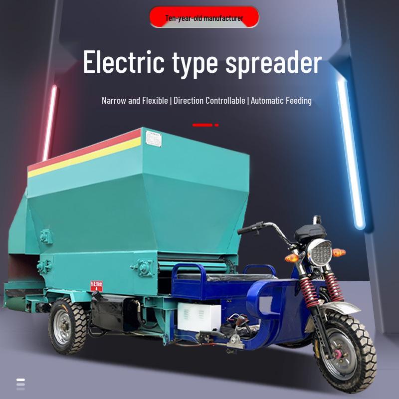 3m³ Electronic Cattle & Sheep Feed Spreader with Scraper for Pasture