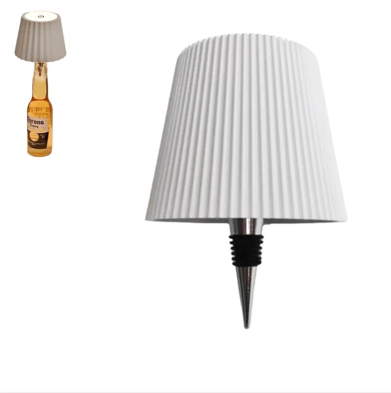 Wireless Bottle Table Lamp Touch Control of 3 Colors and Stepless Dimming Night Lamp For Bar Wine Bottles Decor Desk Lights