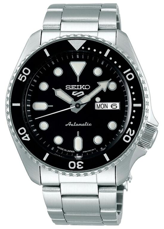 

SEIKO 5 Sports SBSA005 Automatic Watch, Black Dial & Bezel, SKX Heritage Design, 10 Bar Water Resistant, Made in Japan, Men s Mechanical Watch, JDM