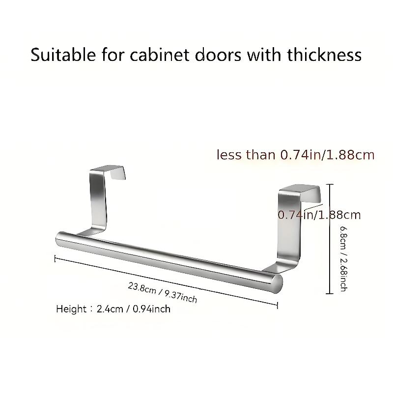 

Stainless Steel Extendable Over Door Towel Rack Organizer For Bathroom Kitchen Cabinet Adjustable Hanging Storage Bar