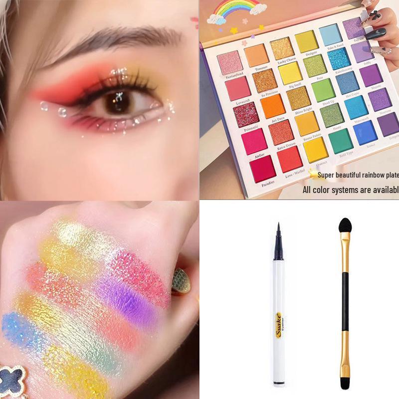 Palette Ombretti Blu MGL 30 Colori per la Festa dei Bambini Cosplay & Trucco da Palco - Colorata & Adatta agli Studenti