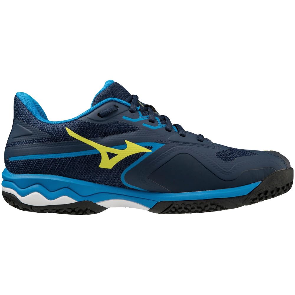 Buty tenisowe Wave Exceedrite 2 OC Granatowy x Żółty x Niebieski cm 3E [Mizuno] 23.5