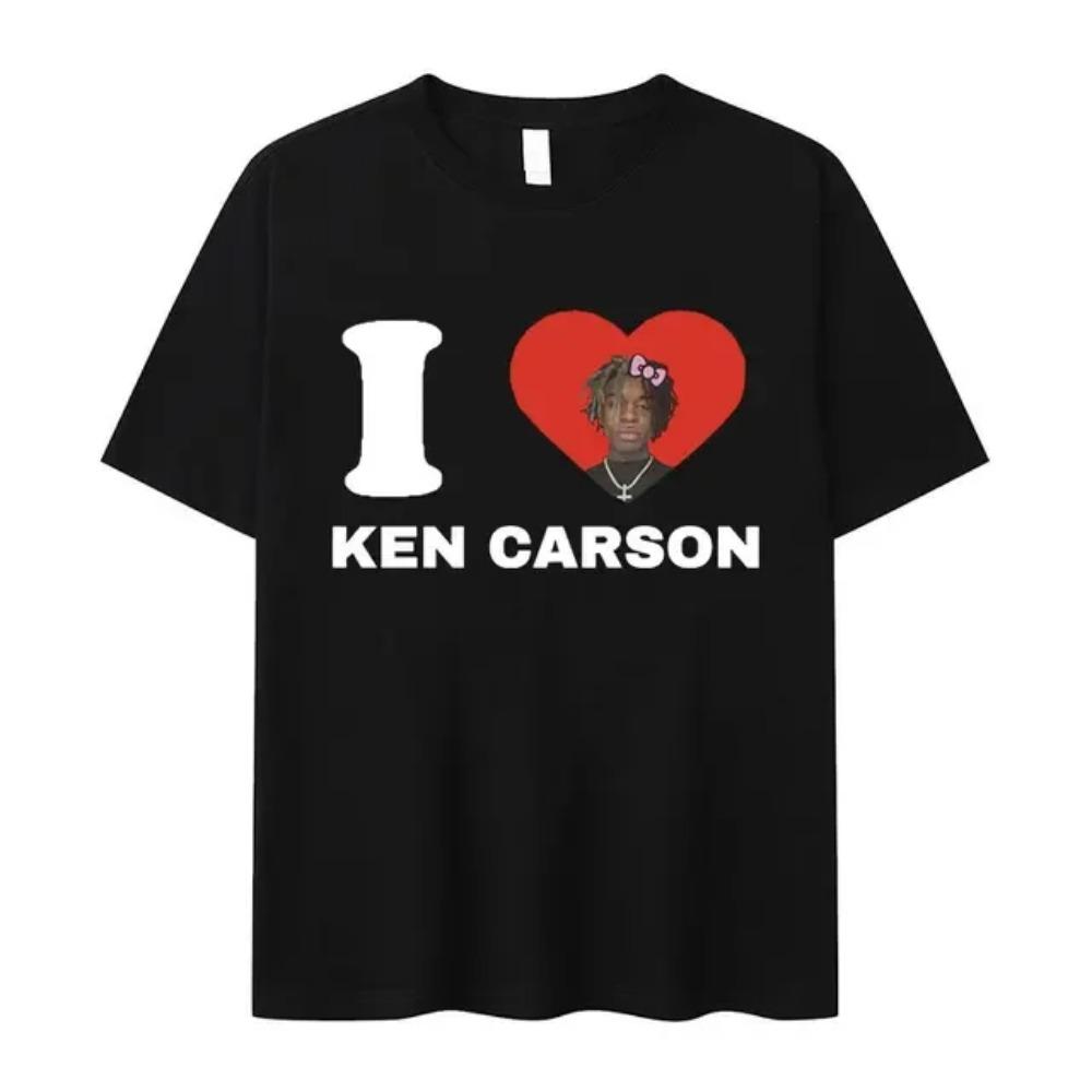 

Ken Carson I Love Print Graphic T Shirts Men Women Cotton Fashion Top Sleeve T-shirt Oversized Harajuku T-shirt S