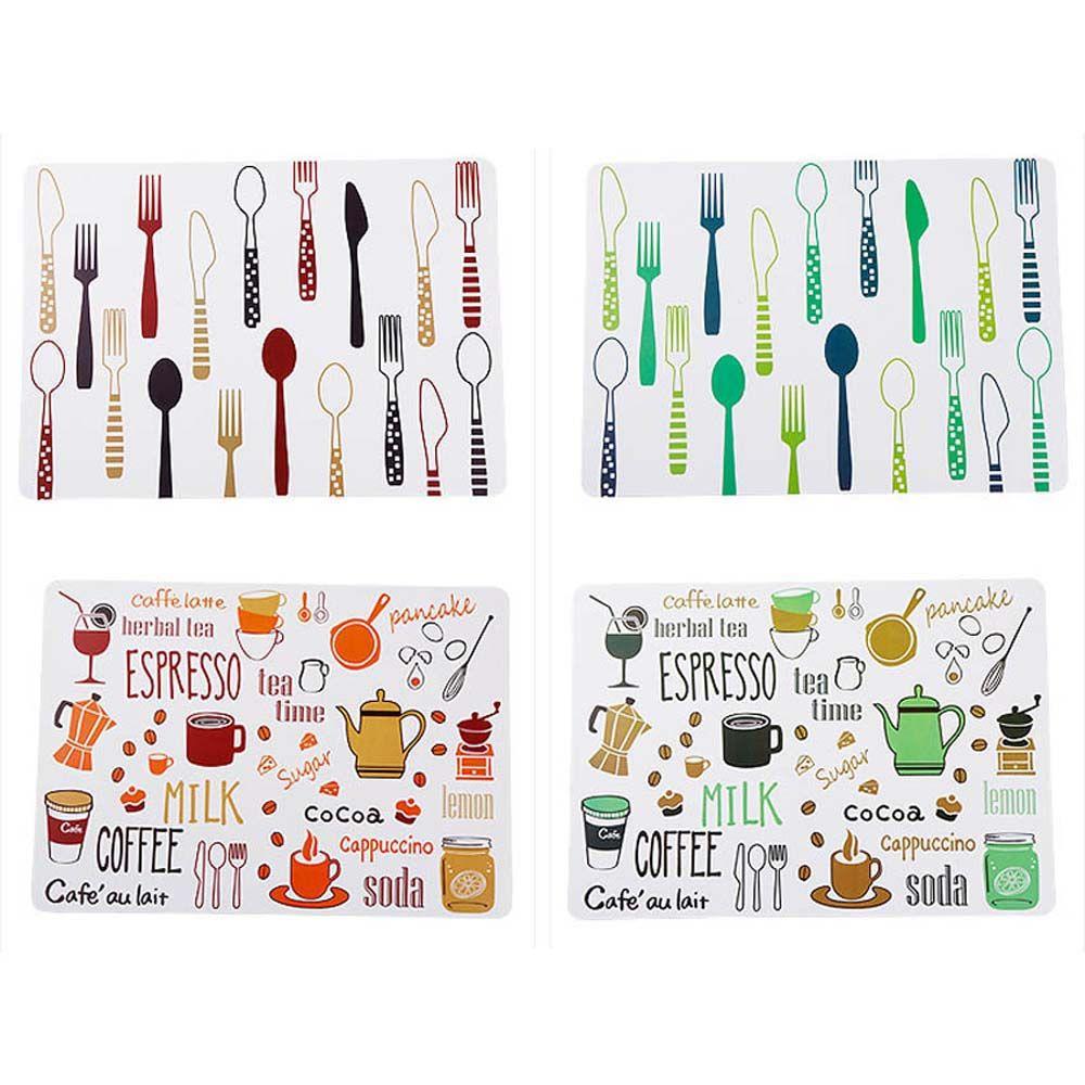 

40*28cm Durable Dining Kid Dinner Table Decoration Table Mat Disc Pad Placemat Tableware 4Pcs