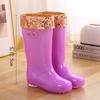 Tall tube thickened rain shoes women's waterproof shoes women's outer wear rain boots non-slip warm quick-drying water boots rubber shoes