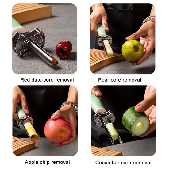 Fruit And Vegetable Core Remover Stainless Steel Kernel Extractor Quick Seeds Removal Tool