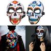 Day of the Dead Mask Mexican Printed Face Mask Halloween Grimace Skull Bar Catwalk Performance Props Carnival Dance Decoration Atmosphere Mask