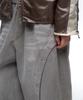 Aleseueseussi Curved Incision Balloon Denim Pants - Gray