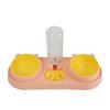 2-in-1 Pet Bowl with Drinking Raised Stand Cat Double Bowls Durable Dog Food Bowl