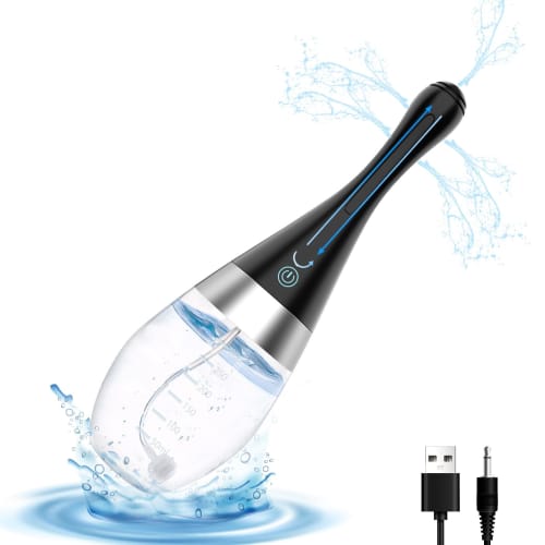 Ninonly Electric Enema Device, Multi-Purpose Enema Device, 300ml Large Capacity, 3 Fountain Modes, Backflow Prevention, USB Rechargeable, Vaginal Clea