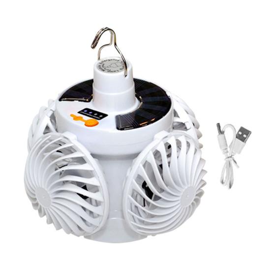 

2-in-1 Folding LED Lantern Fan with Hook Dimmable Strong Airflow A